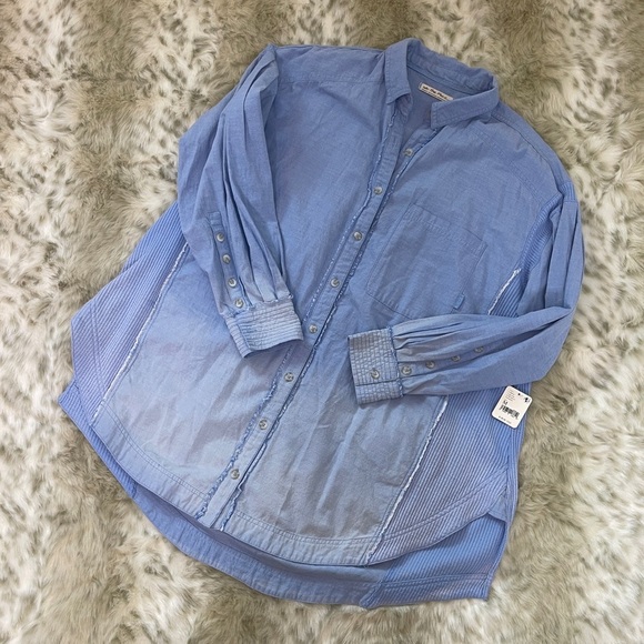 Free People Tops - Free People Oversized Button Down Shirt